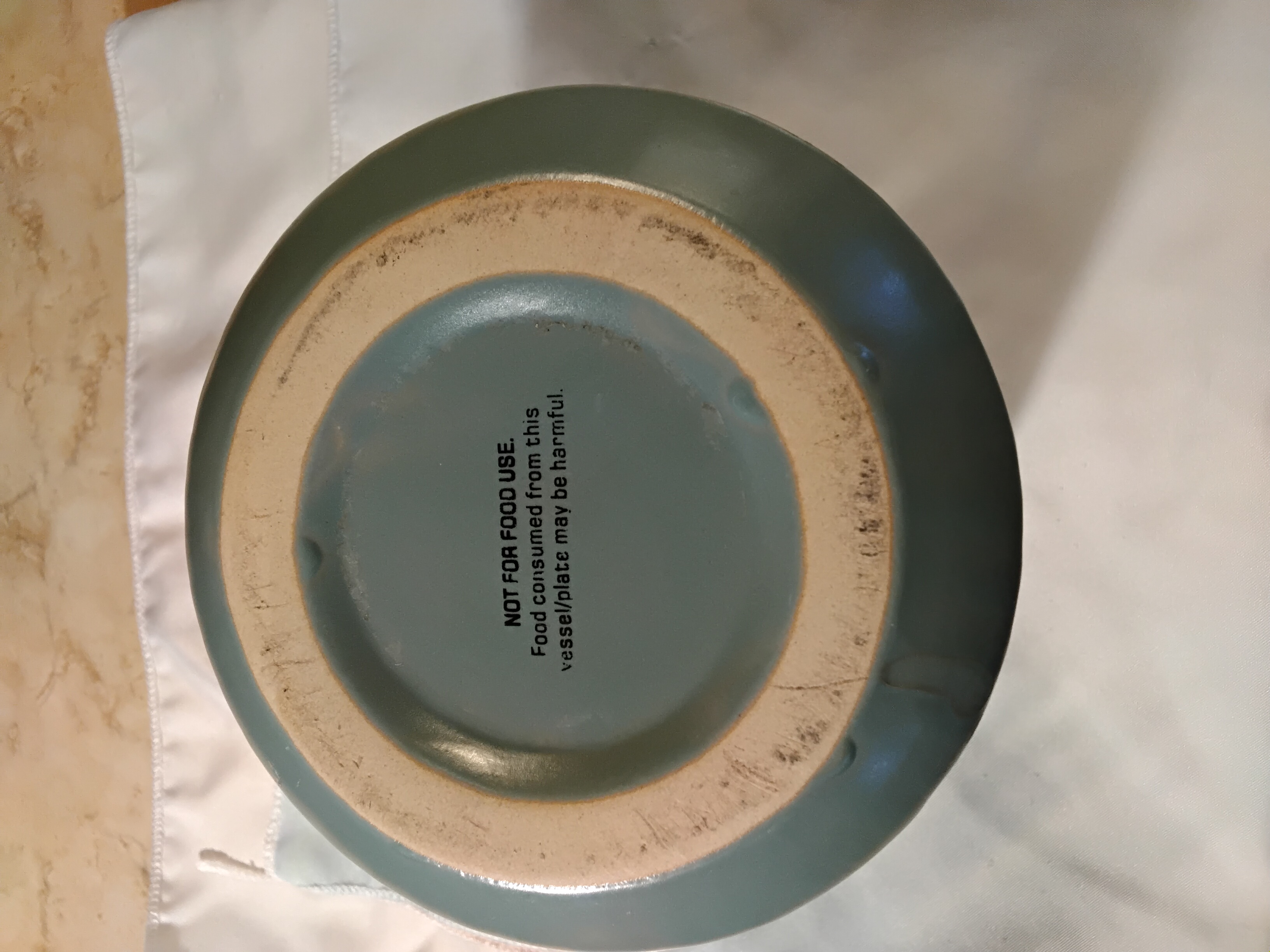 Vintage Ceramic Vase / Planter - Teal 