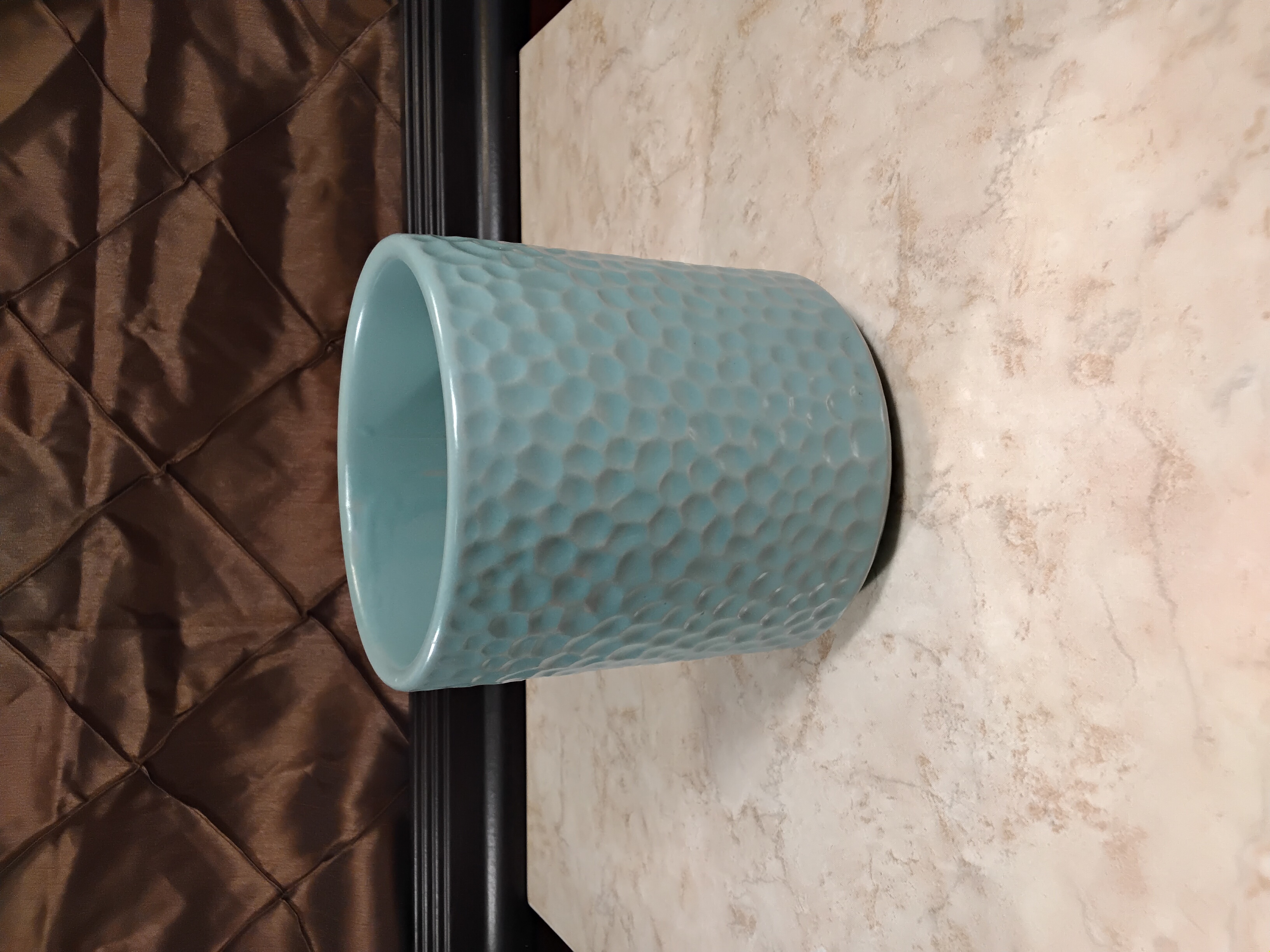 Vintage Ceramic Vase / Planter - Teal 