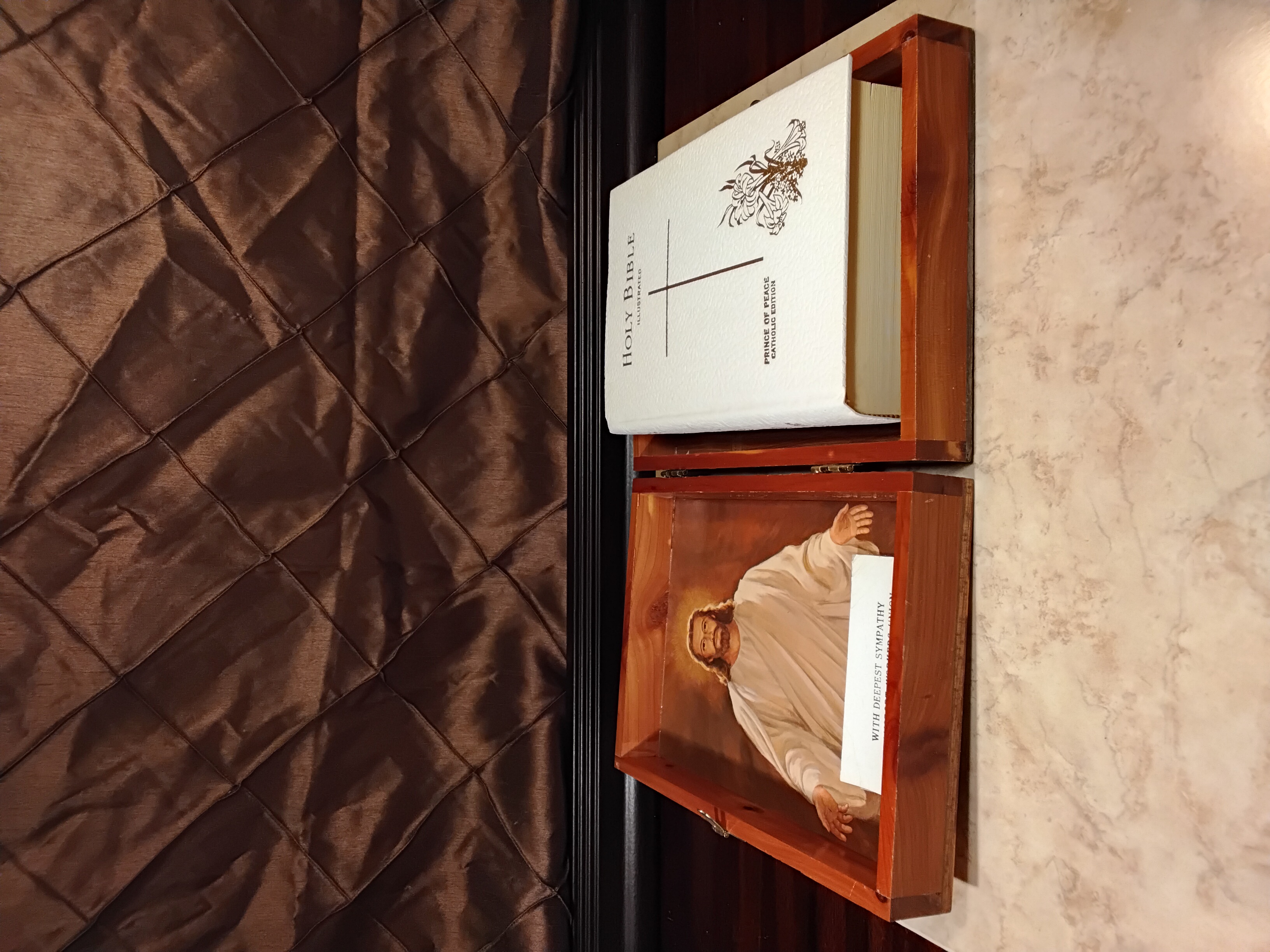 Miniature At Home Prayer Alter -  Bible & Cross 5 Piece Set 