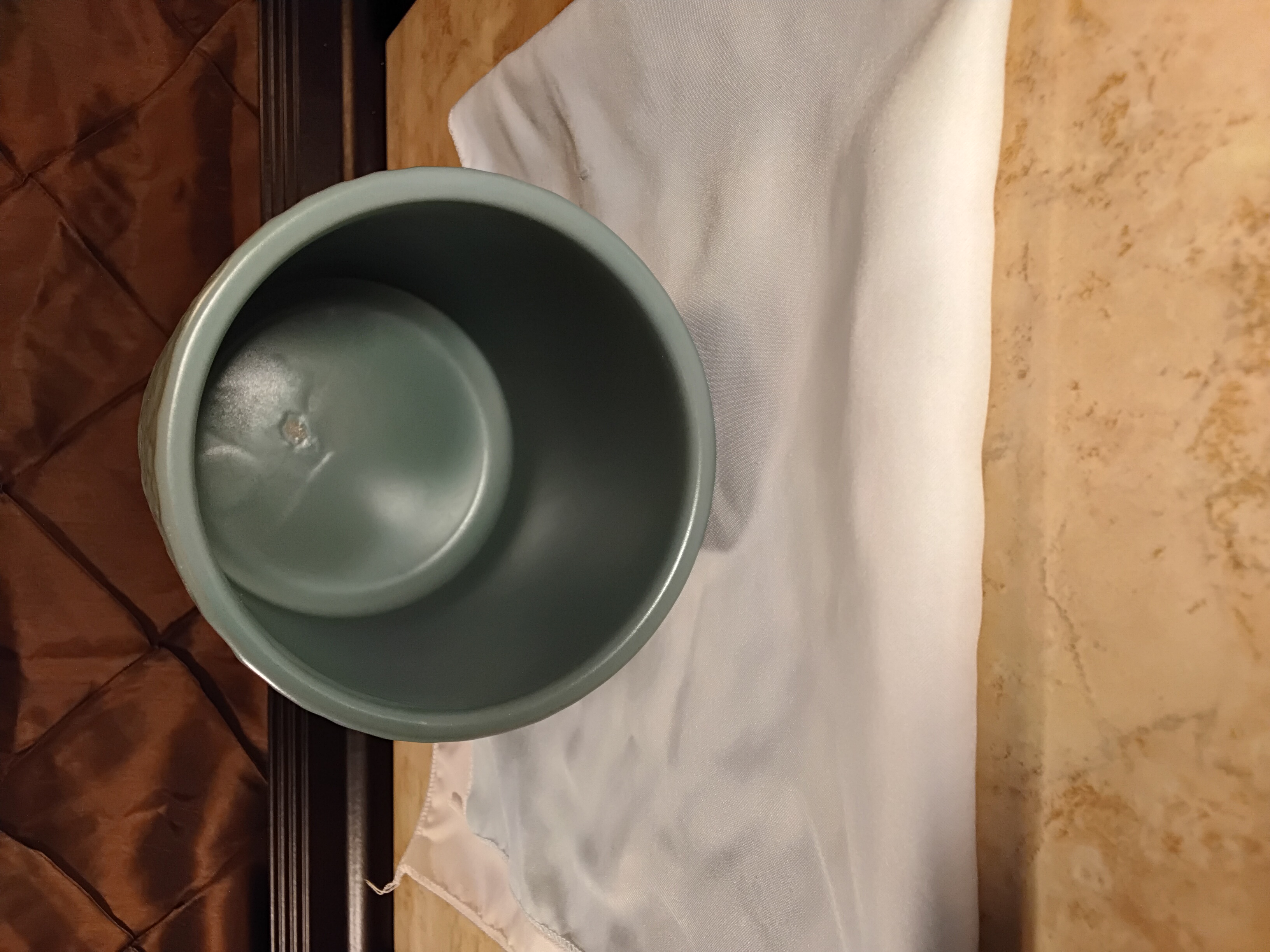 Vintage Ceramic Vase / Planter - Teal 