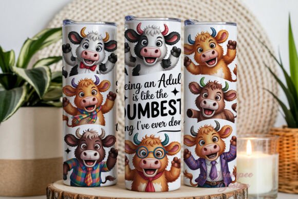 Funny Cow-Themed Stainless Steel Tumblers