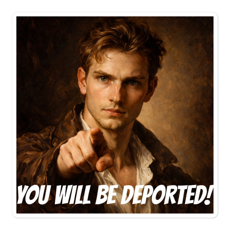 YOU WILL BE DEPORTED STICKERS
