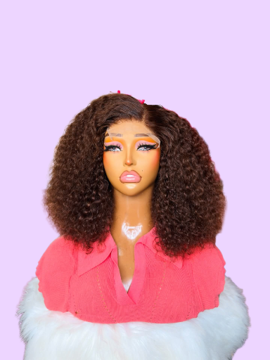 SDD Erusian curl in chestnut brown, paired with 5x5 closure virgin hair