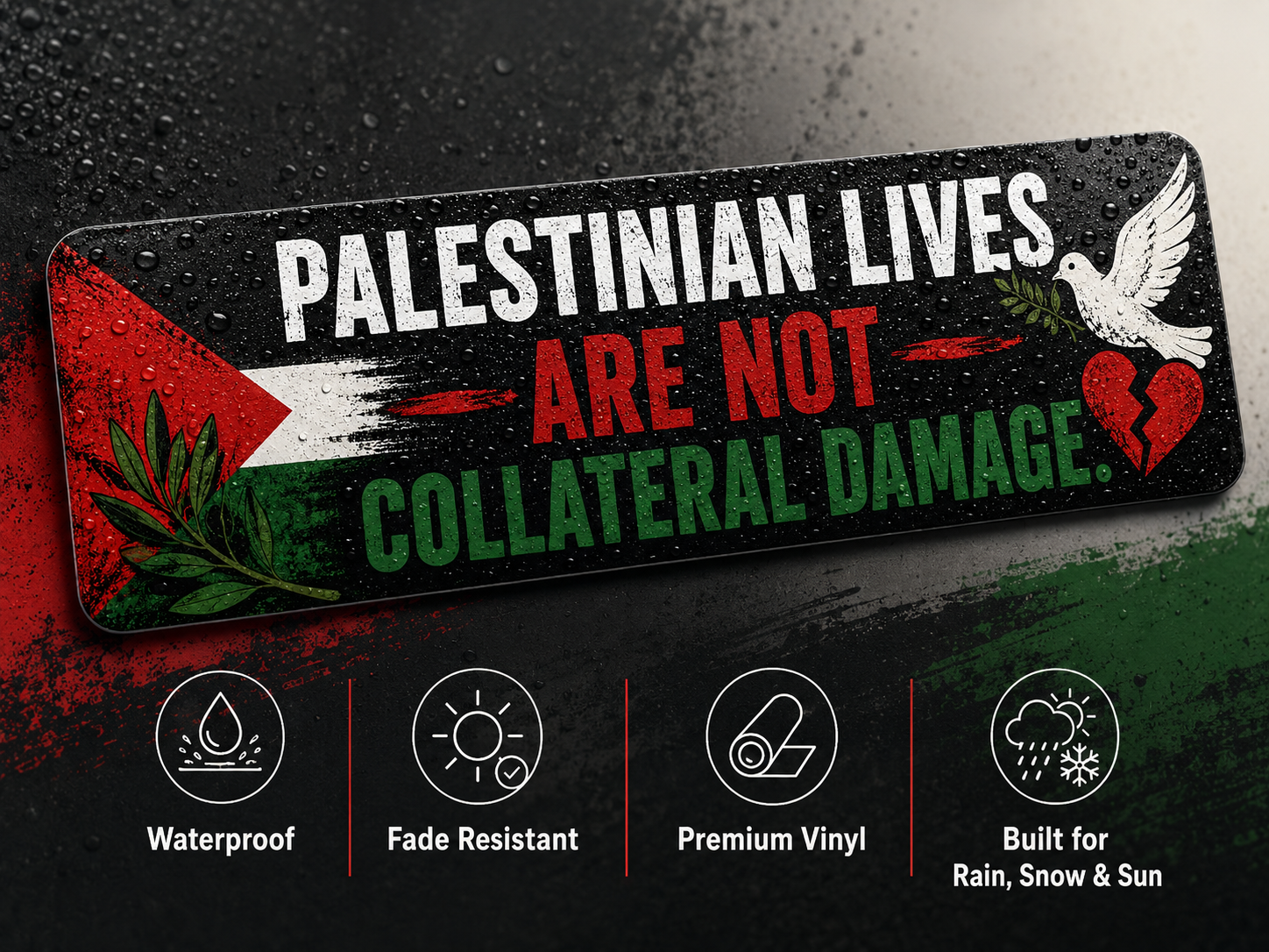 Palestinian Lives Are Not Collateral Damage Sticker