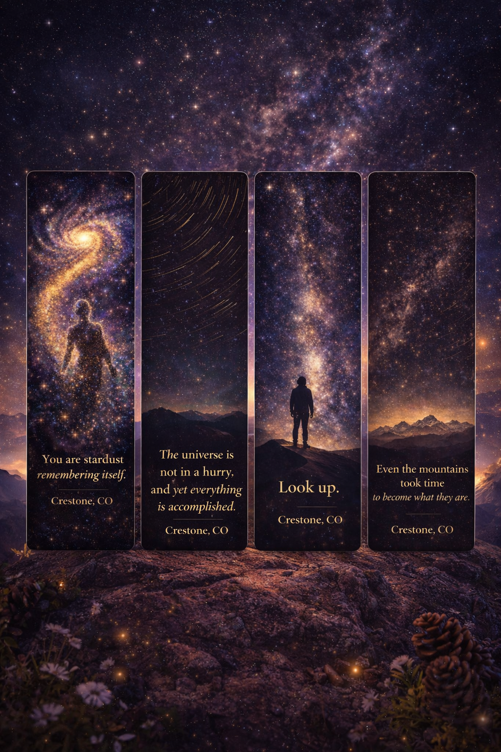 Galaxy-Inspired Motivational Bookmarks