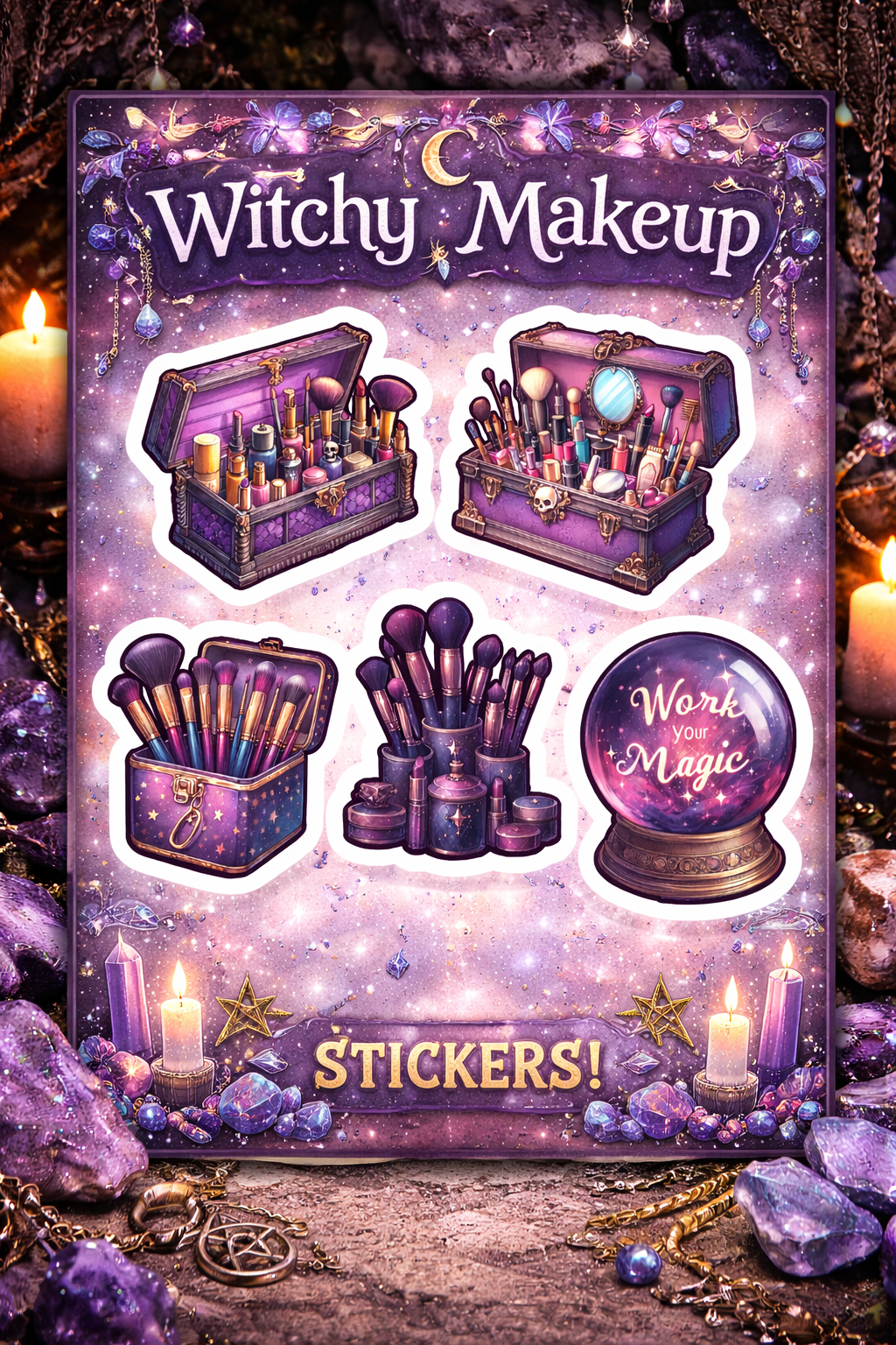 Witchy Makeup Stickers