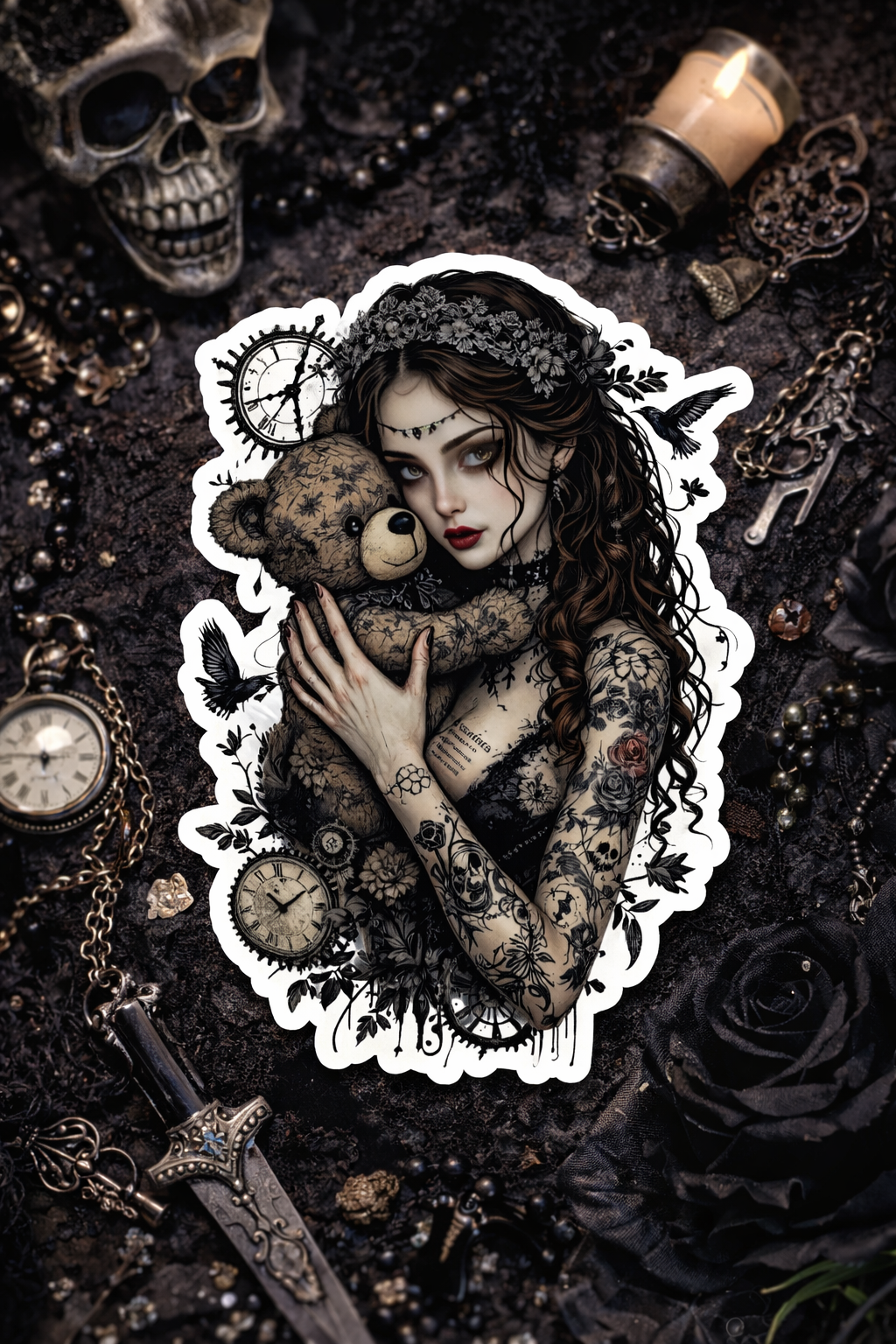Gothic Tattoo Art Sticker