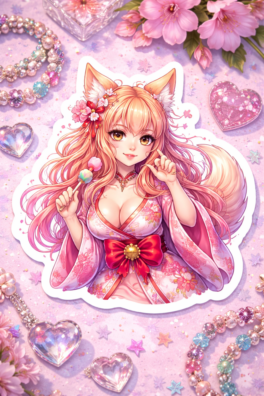 Anime Fox Girl Sticker