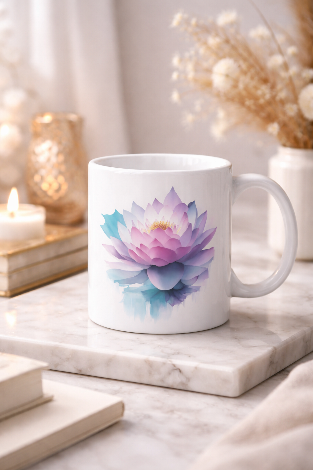 Lotus Flower Ceramic Mug