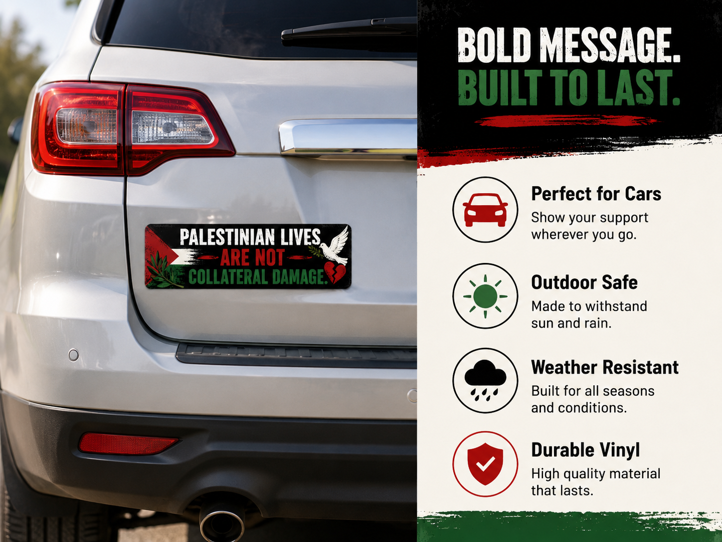 Palestinian Lives Are Not Collateral Damage Sticker