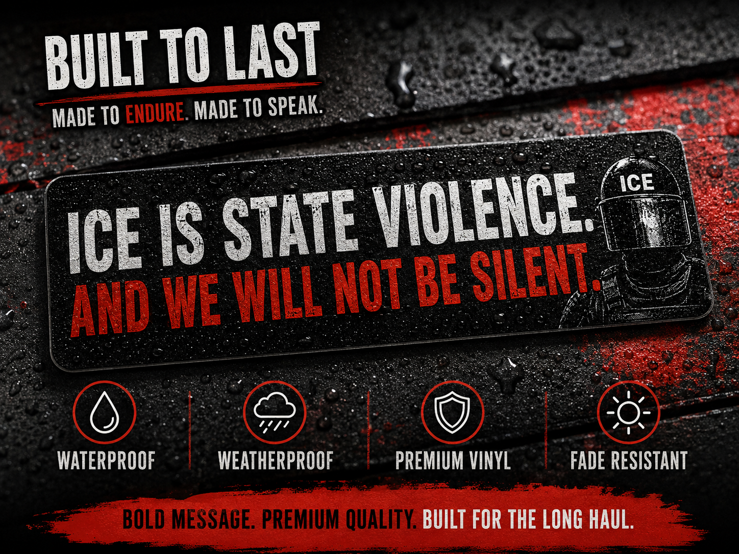 ICE Is State Violence Car Sticker