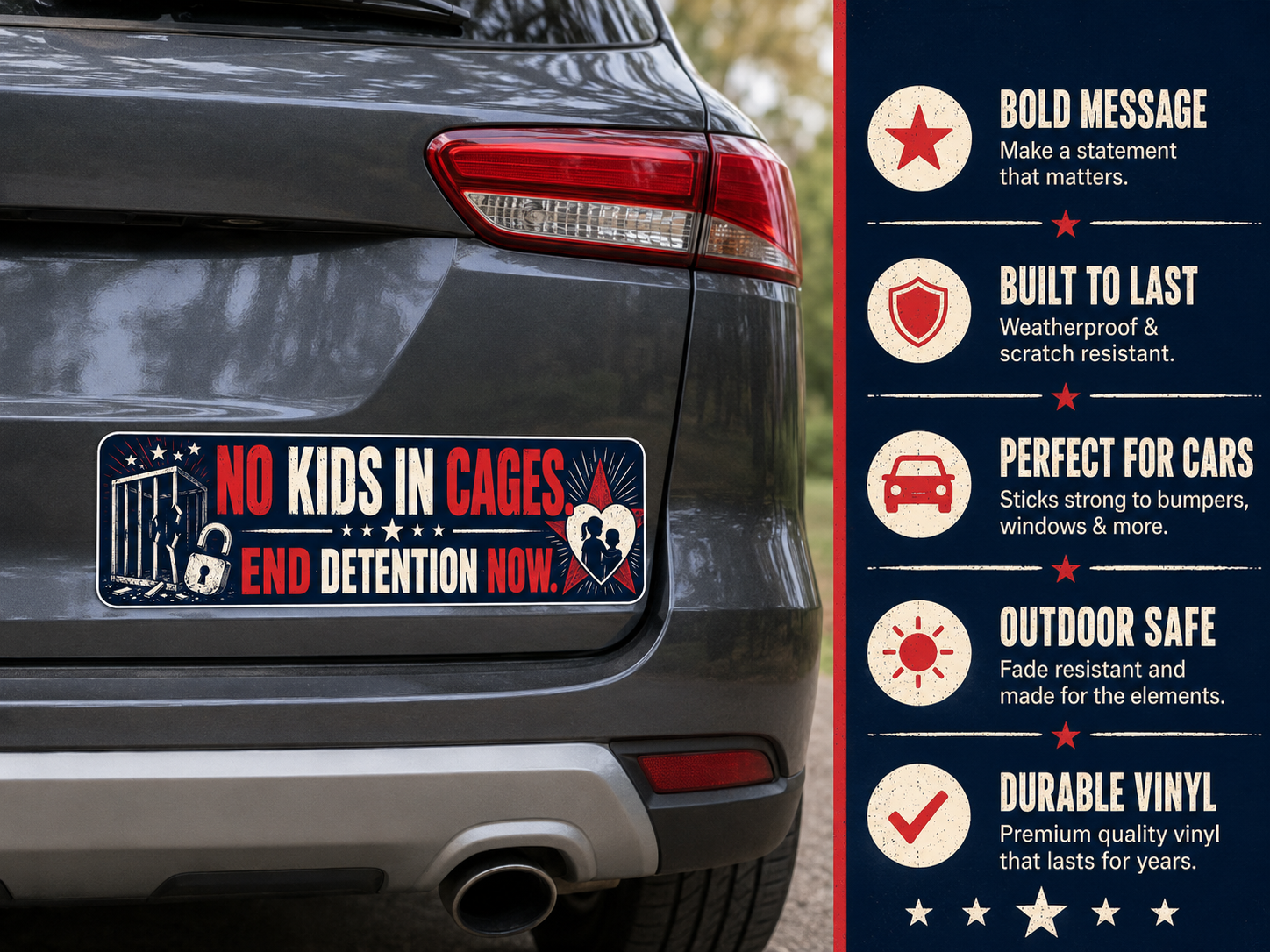 No Kids In Cages Sticker