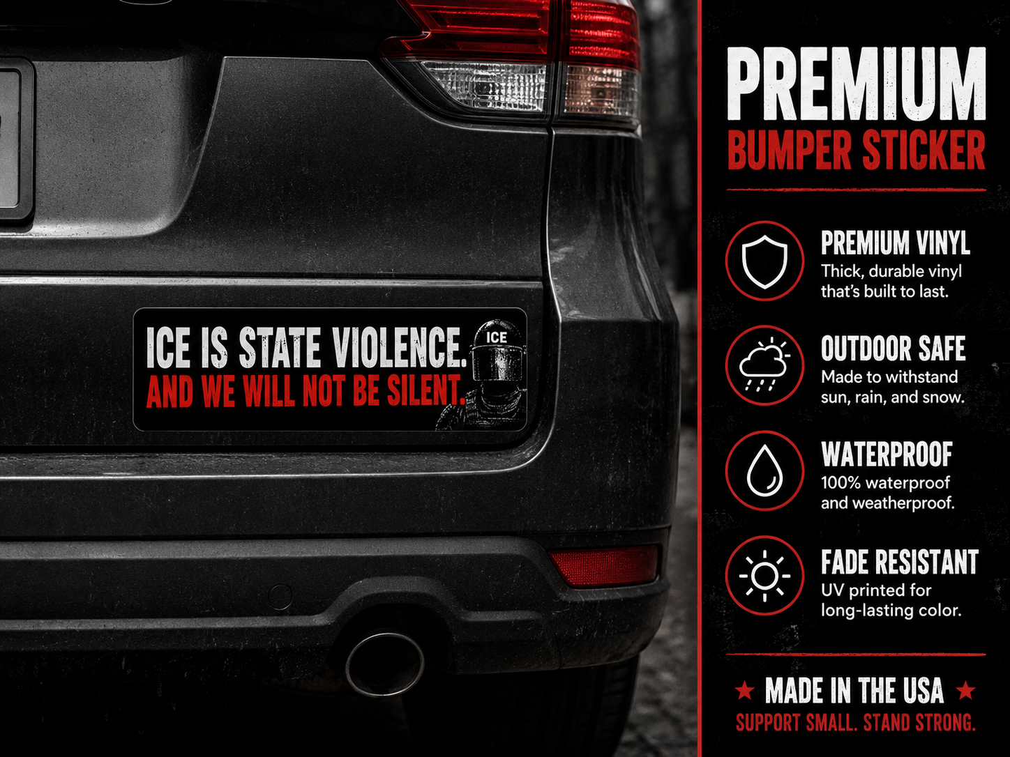 ICE Is State Violence Car Sticker