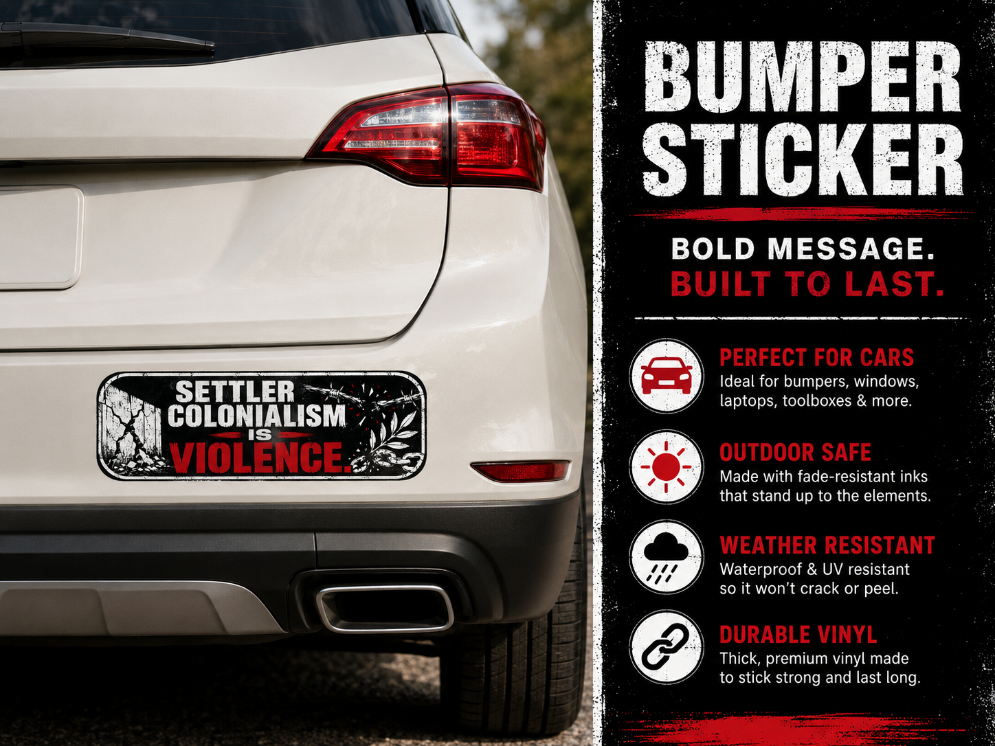 Settler Colonialism Is Violence Sticker