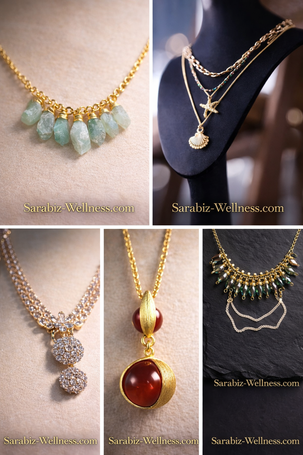 Elegant Gemstone Necklace Collection