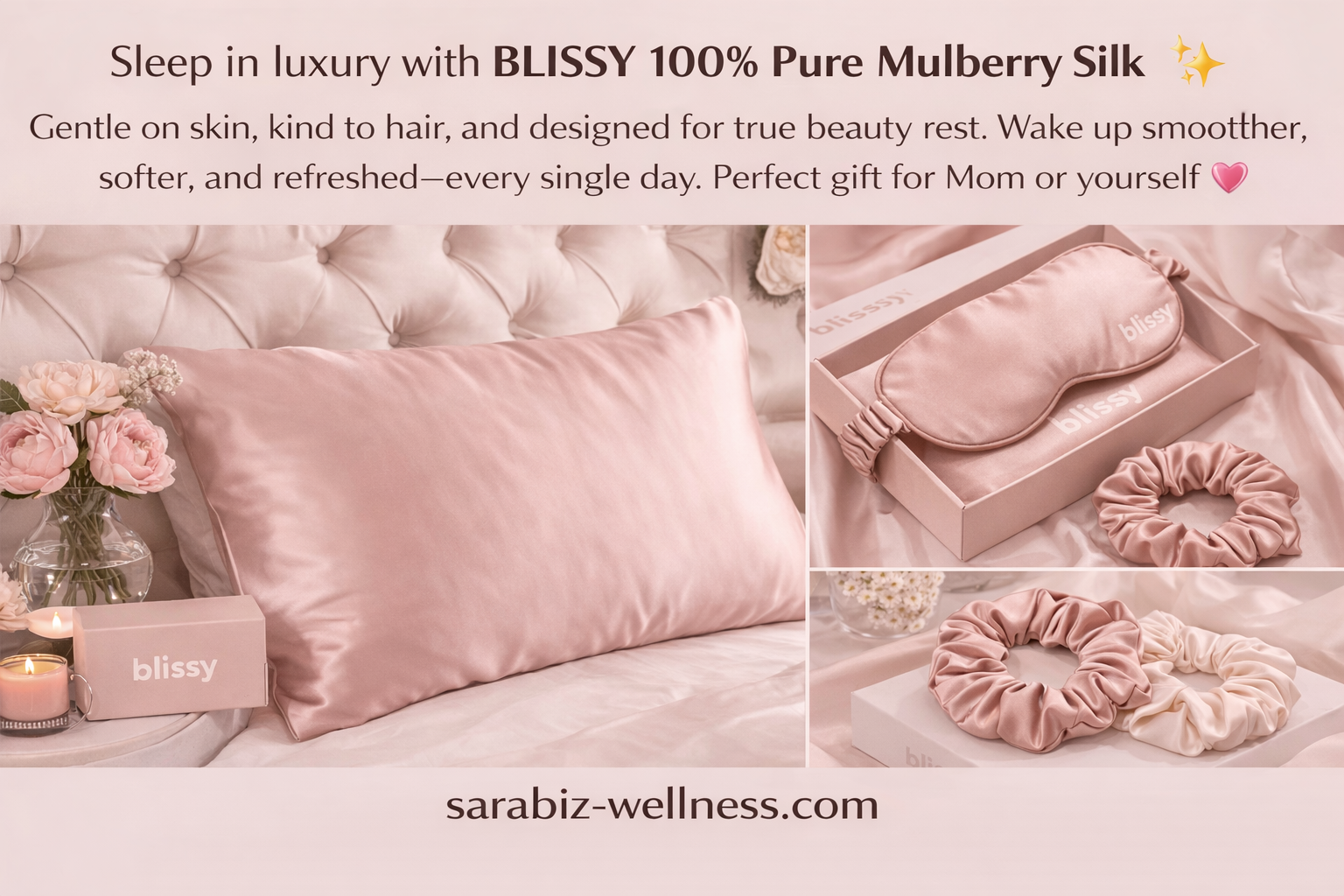 Blissy 100% Pure Mulberry Silk Set
