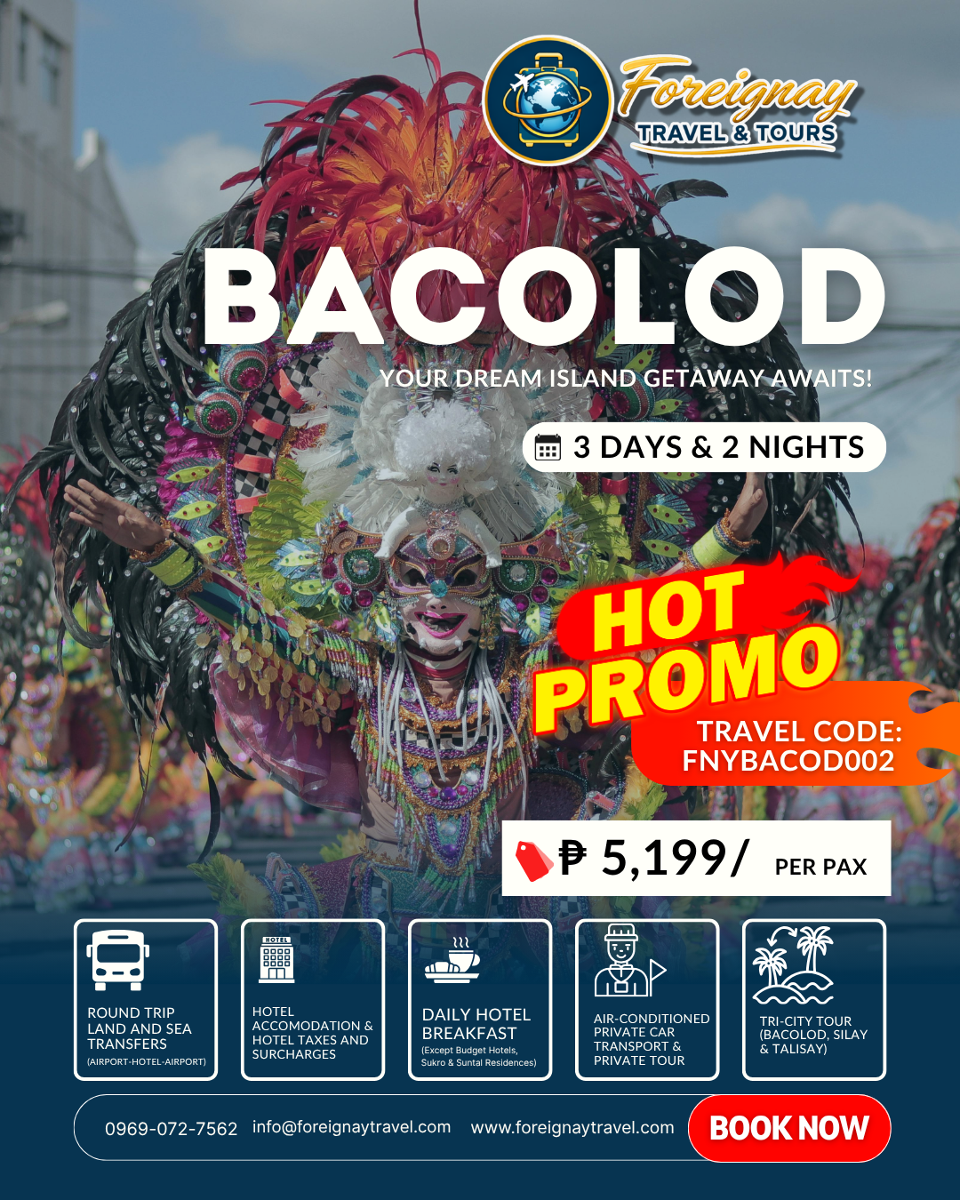 BACOLOD PACKAGE 2: 3D2N TRI CITY TOUR 