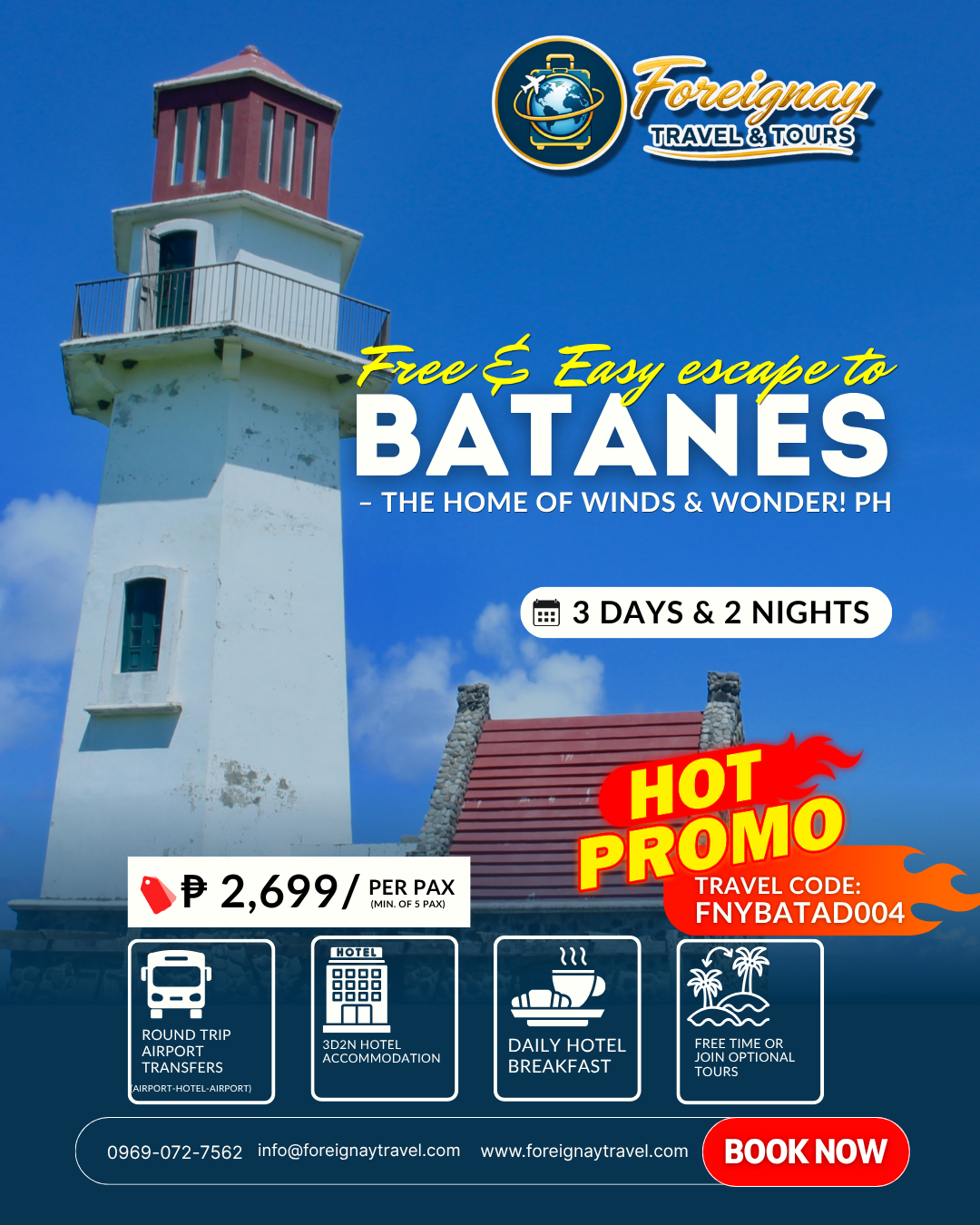 Batanes Package 1 – Free & Easy (Land Arrangement)
