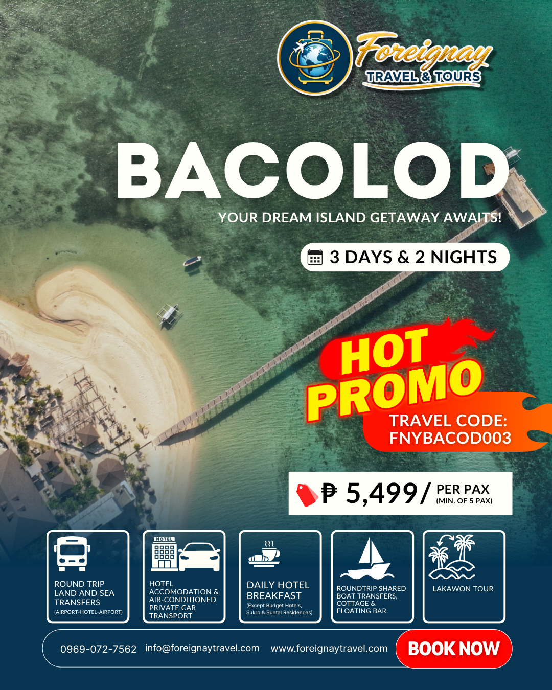 BACOLOD PACKAGE 3: 3D2N LAKAWON TOUR
