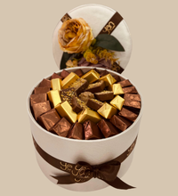 BOITE RONDE SIMILI CUIRE P 