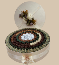 BOITE RONDE SIMILI CUIRE G 