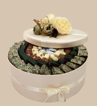 BOITE RONDE SIMILI CUIRE GM