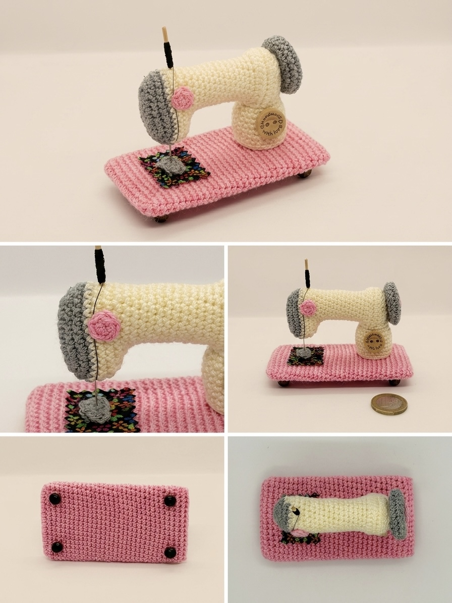 Máquina de coser tejida