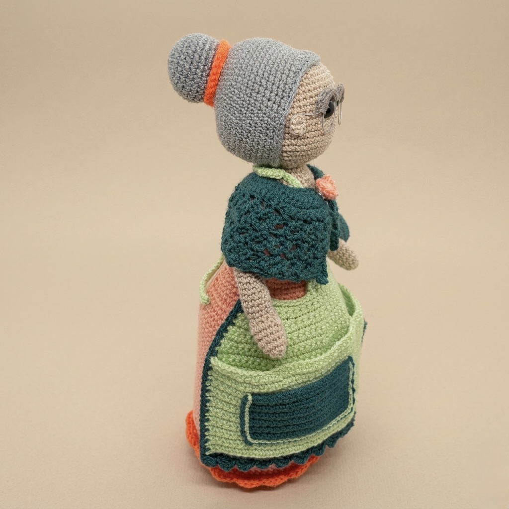 Muñeca de crochet costurero