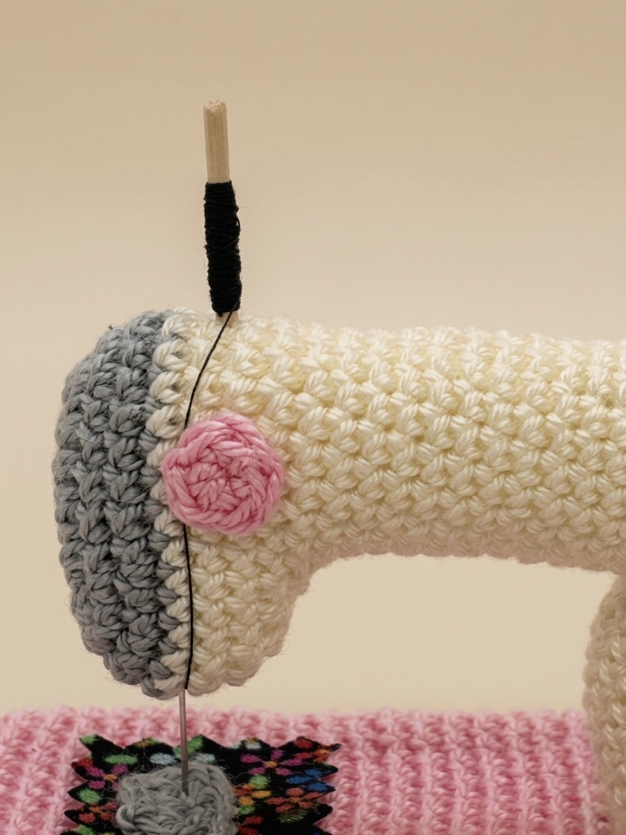 Máquina de coser tejida