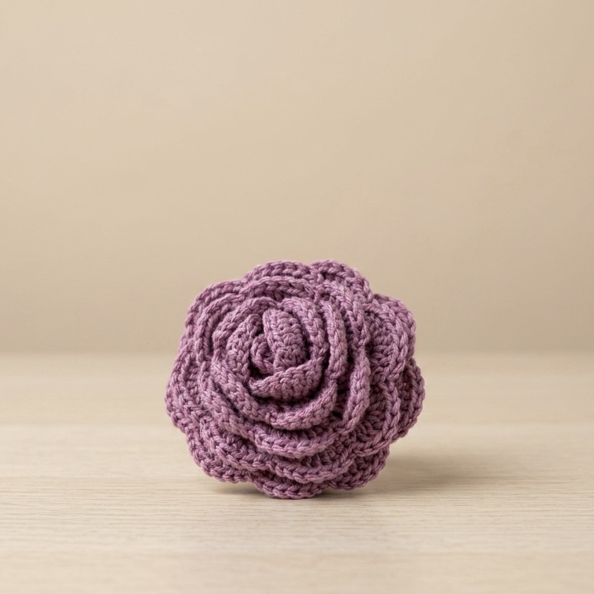 Broche flor de crochet