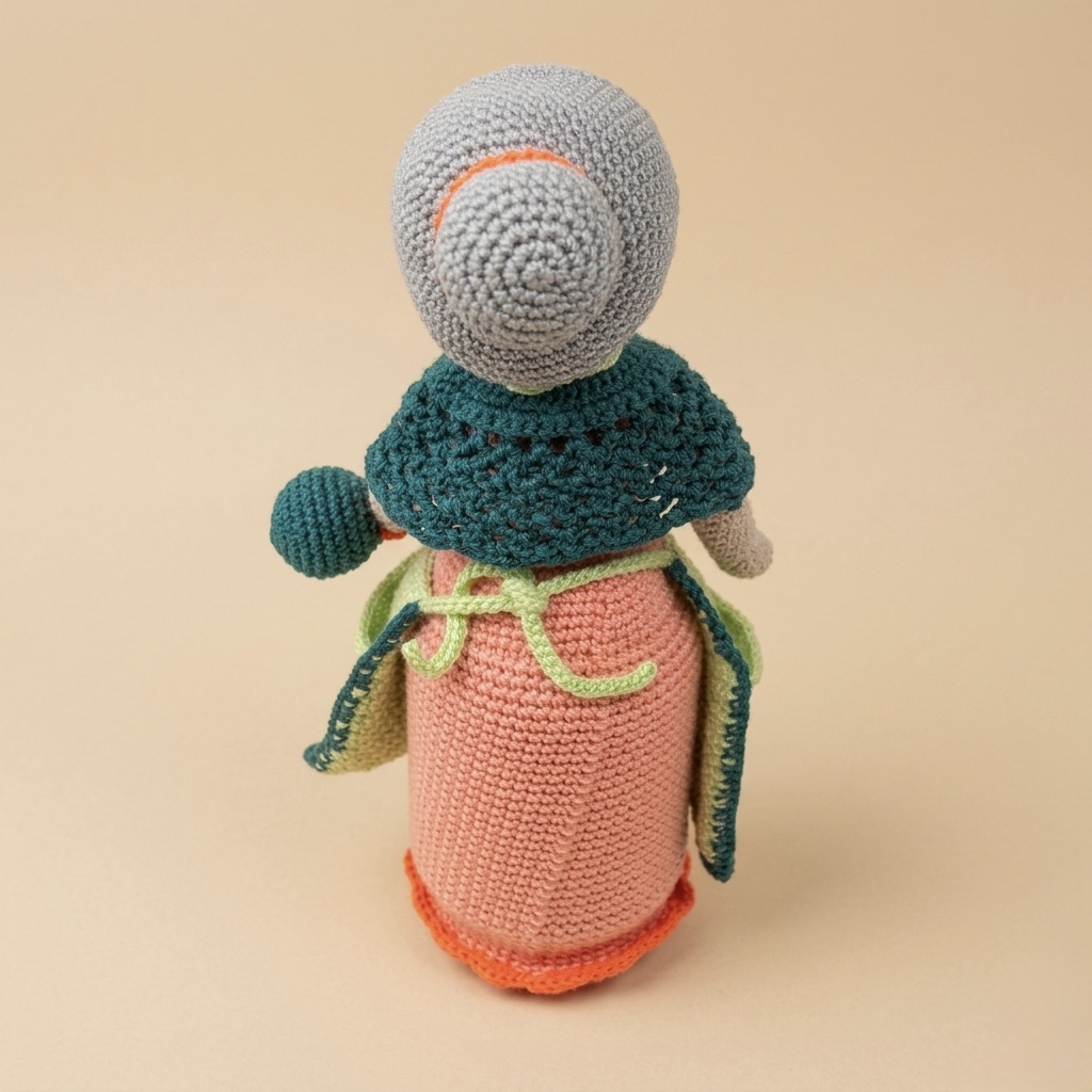 Muñeca de crochet costurero