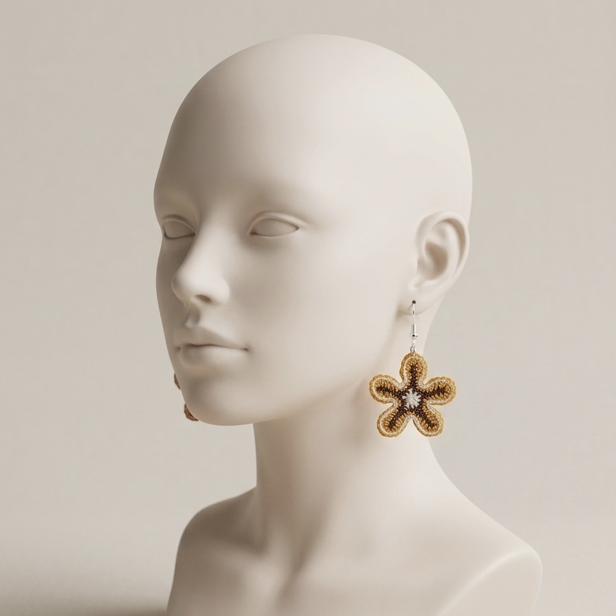 Pendientes Flor Dorada
