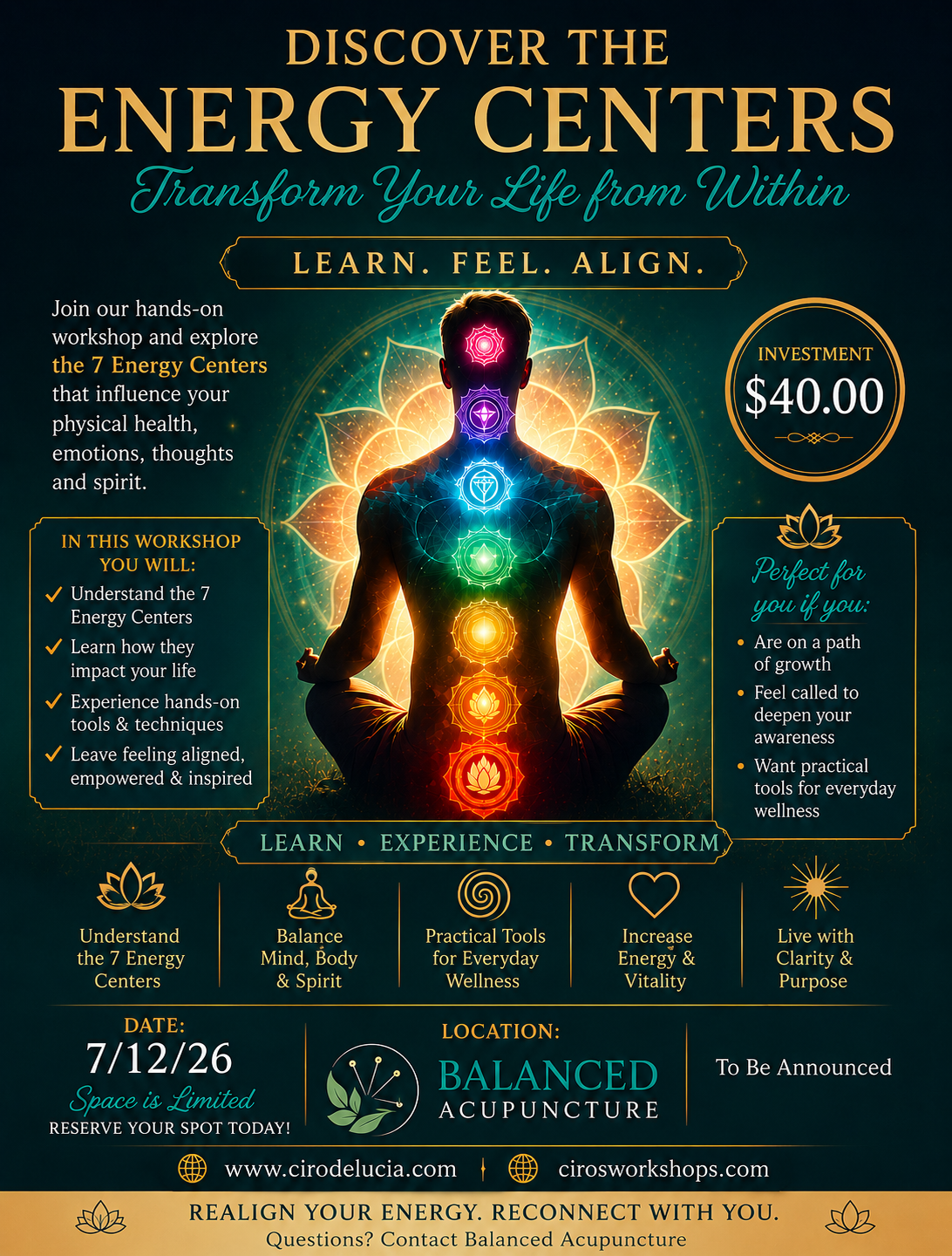 Discover The Energy Centers 