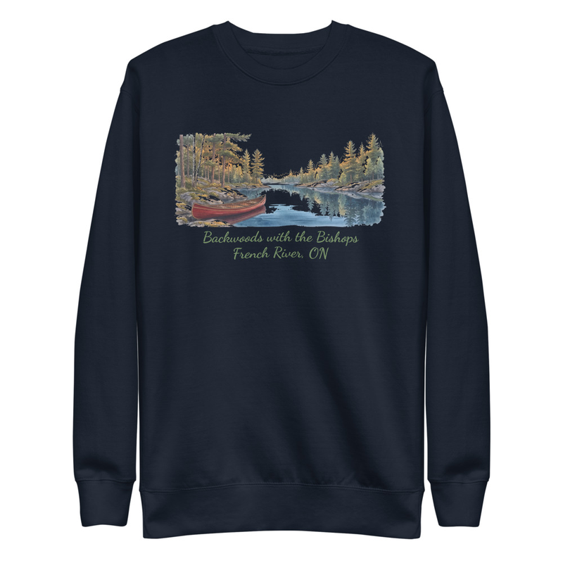 French River Canoe Scenic Crewneck