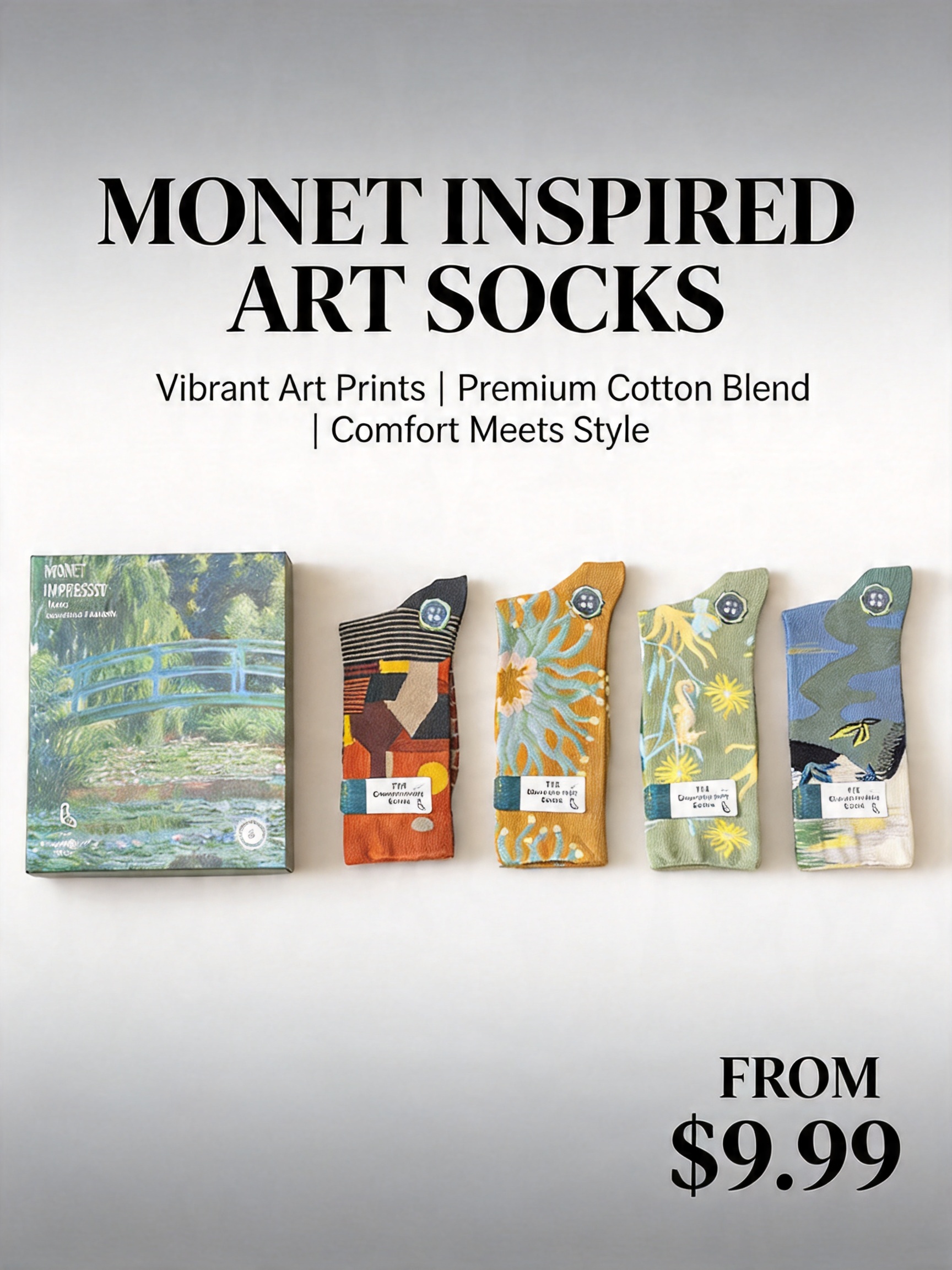 Artistic Patterned Socks Gift Set