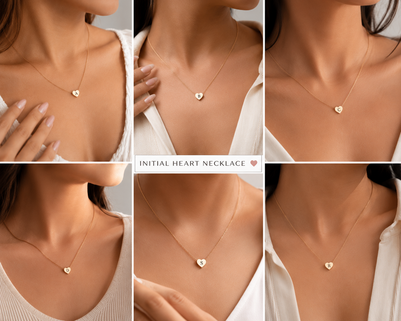Initial Heart Necklace
