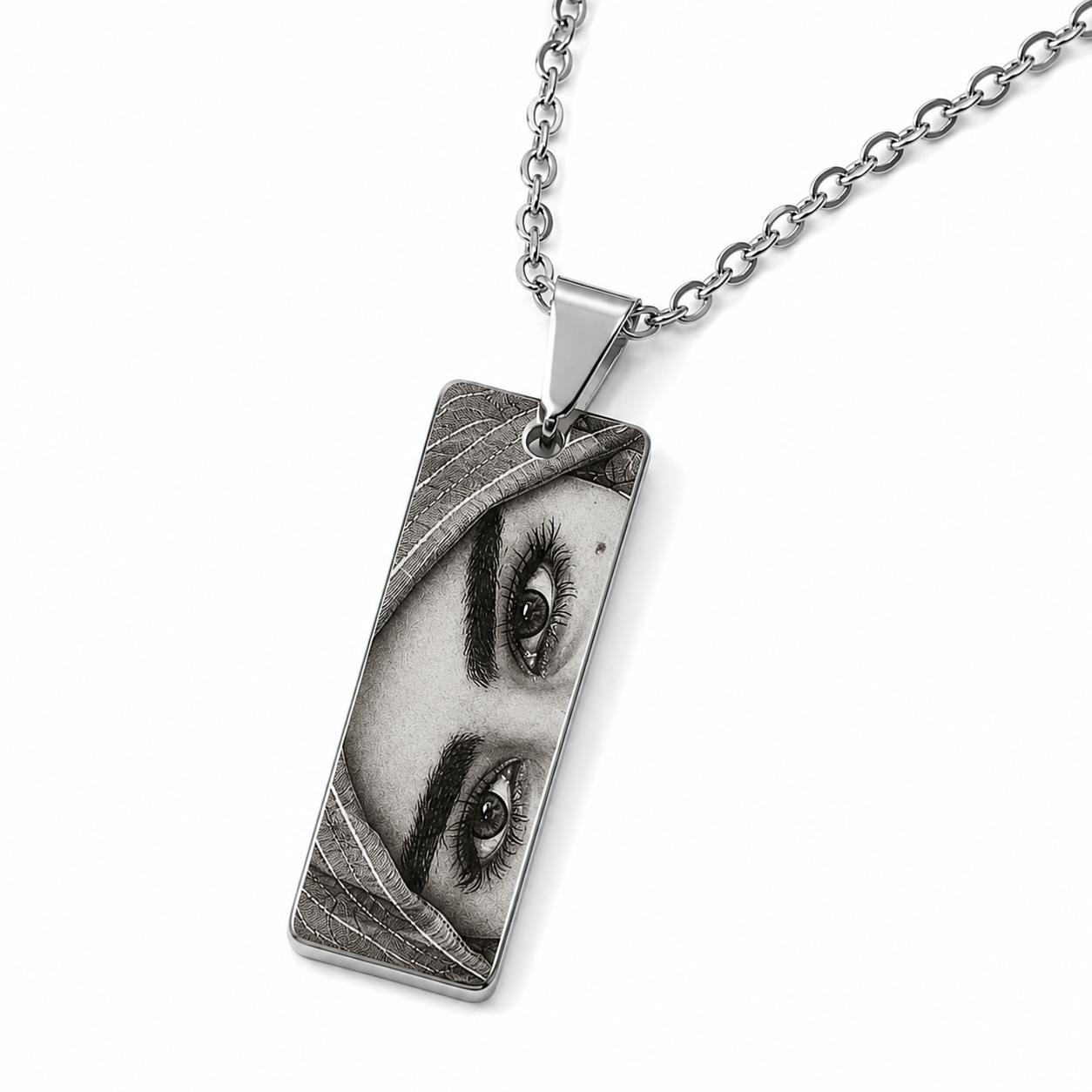 Abstract Eye Pendant Necklace