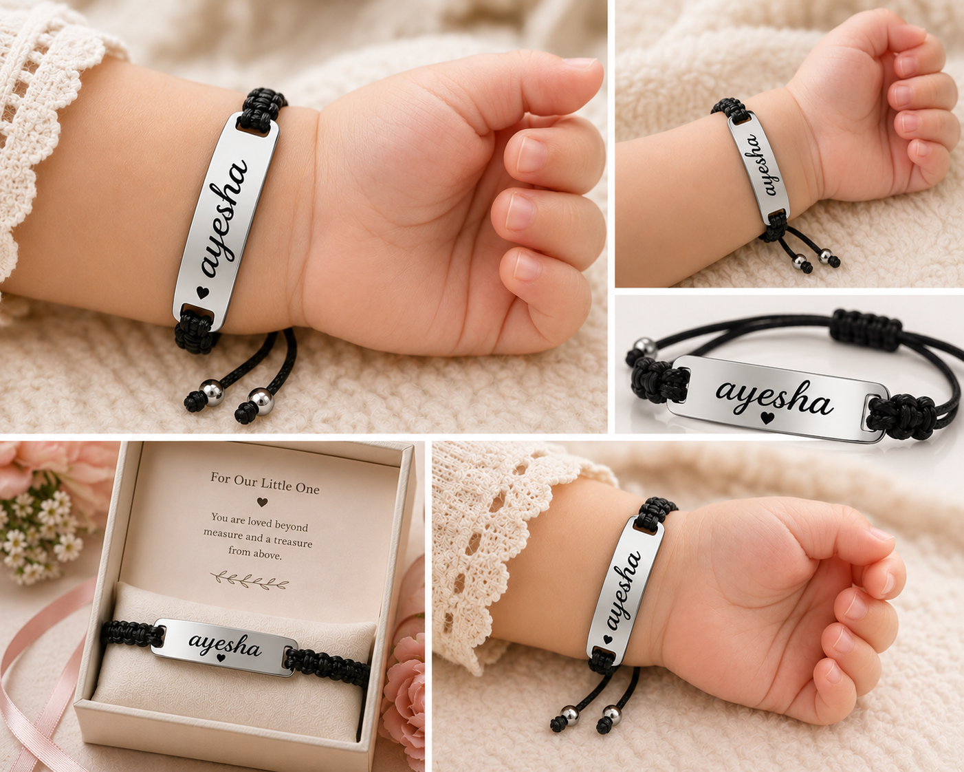 Personalized Baby Name Bracelet