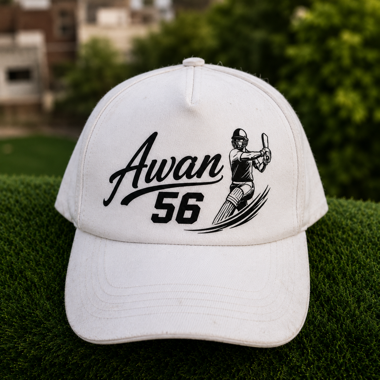 Customized White Cap – Your Name, Logo & Design