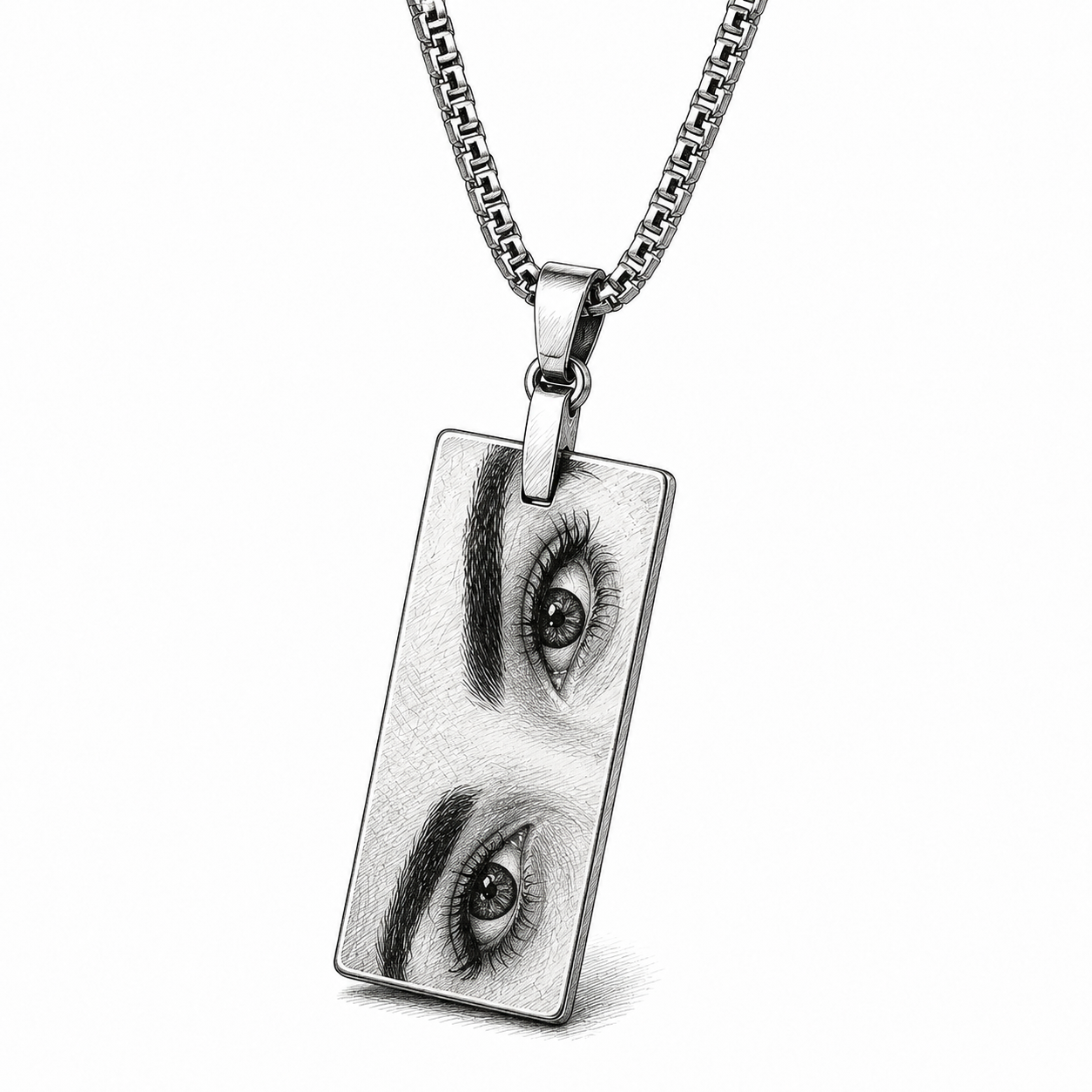 Abstract Eye Pendant Necklace