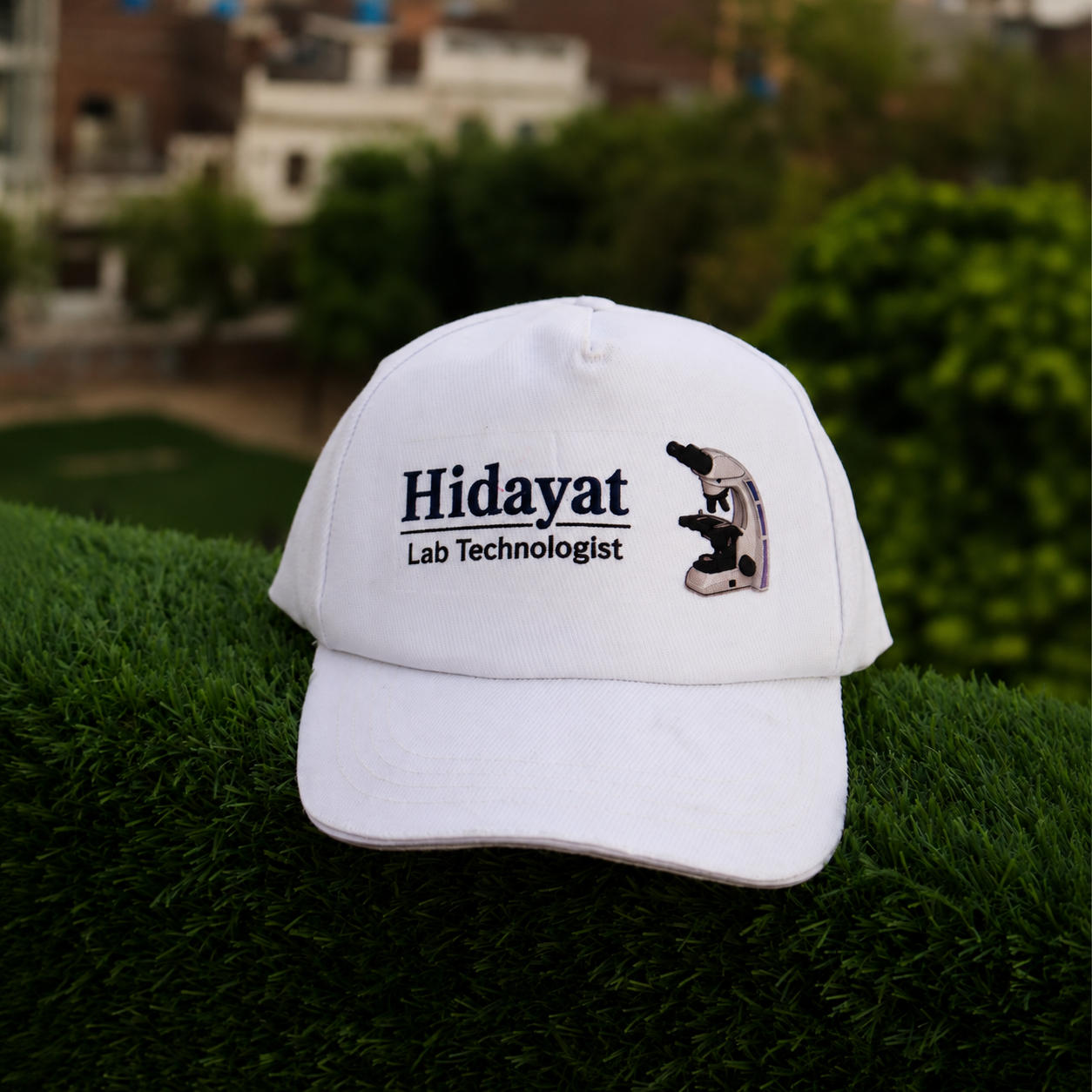 Customized White Cap – Your Name, Logo & Design