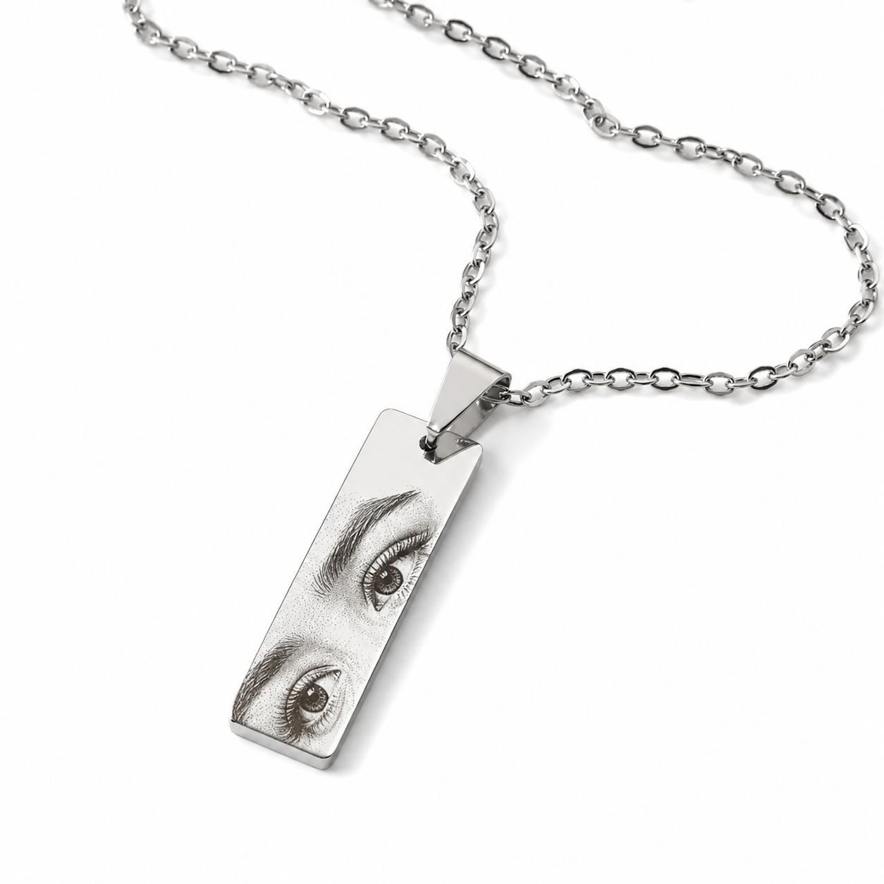 Abstract Eye Pendant Necklace