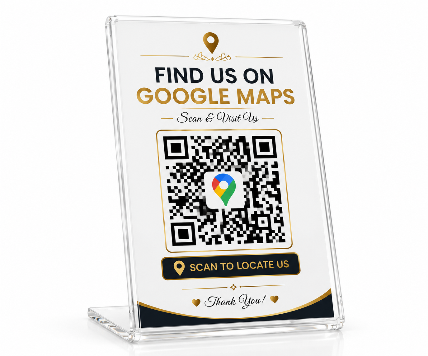 Acrylic Social Media QR Stand