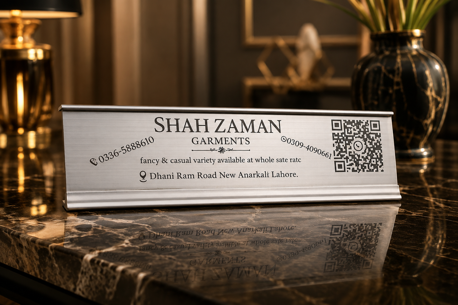Desk Name Plate - Your Brand Your Show