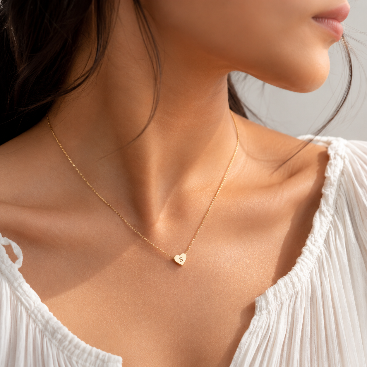 Initial Heart Necklace