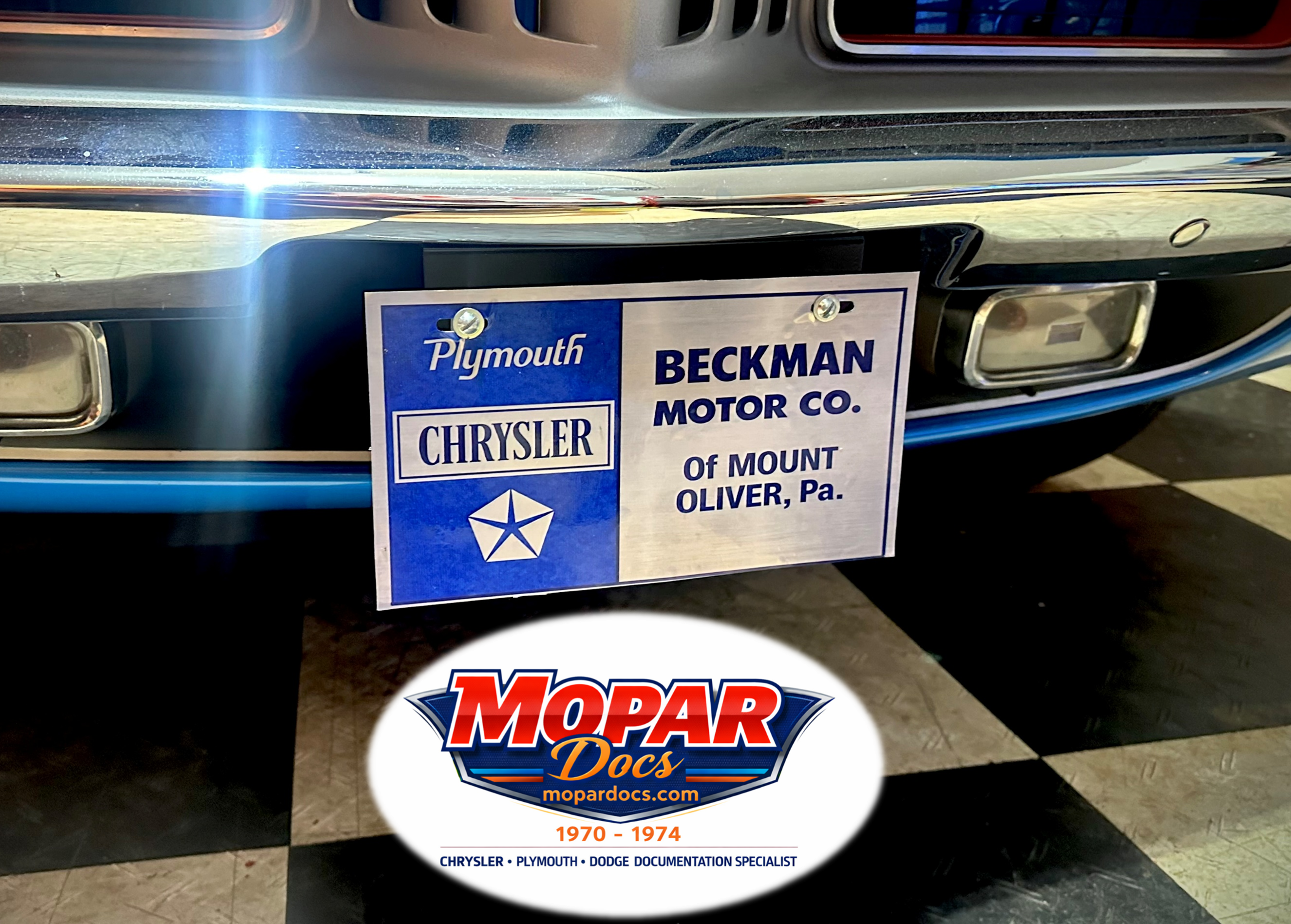 Y - Chrysler Dealership Imprinted Lot Tag (Customized to your dealership) - Dodge or Plymouth