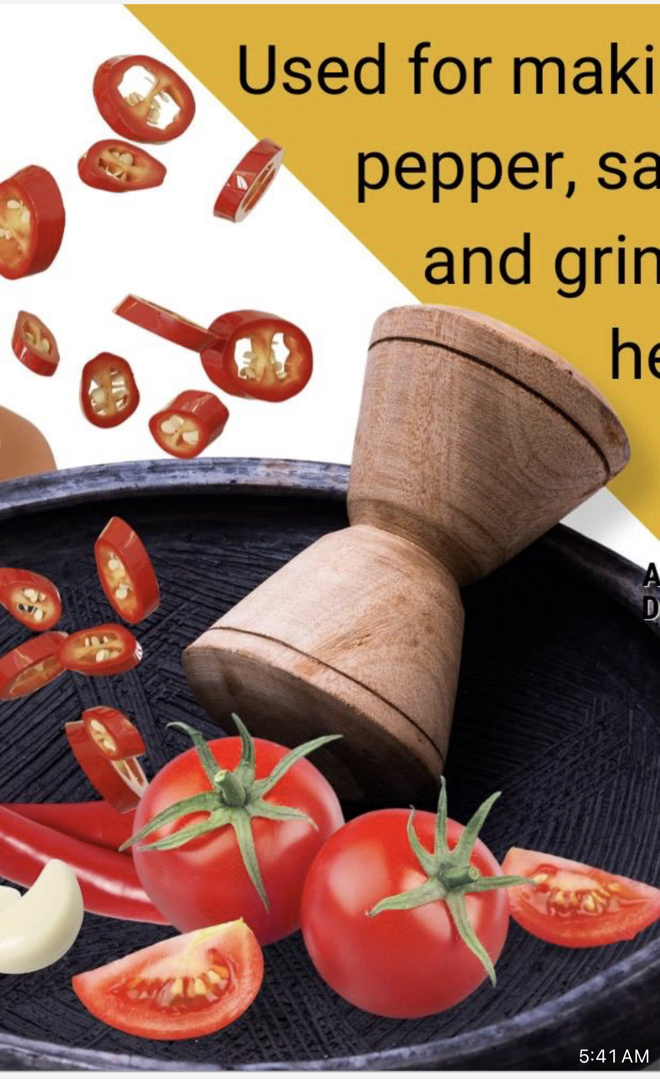 Wooden Mortar and Pestle Set