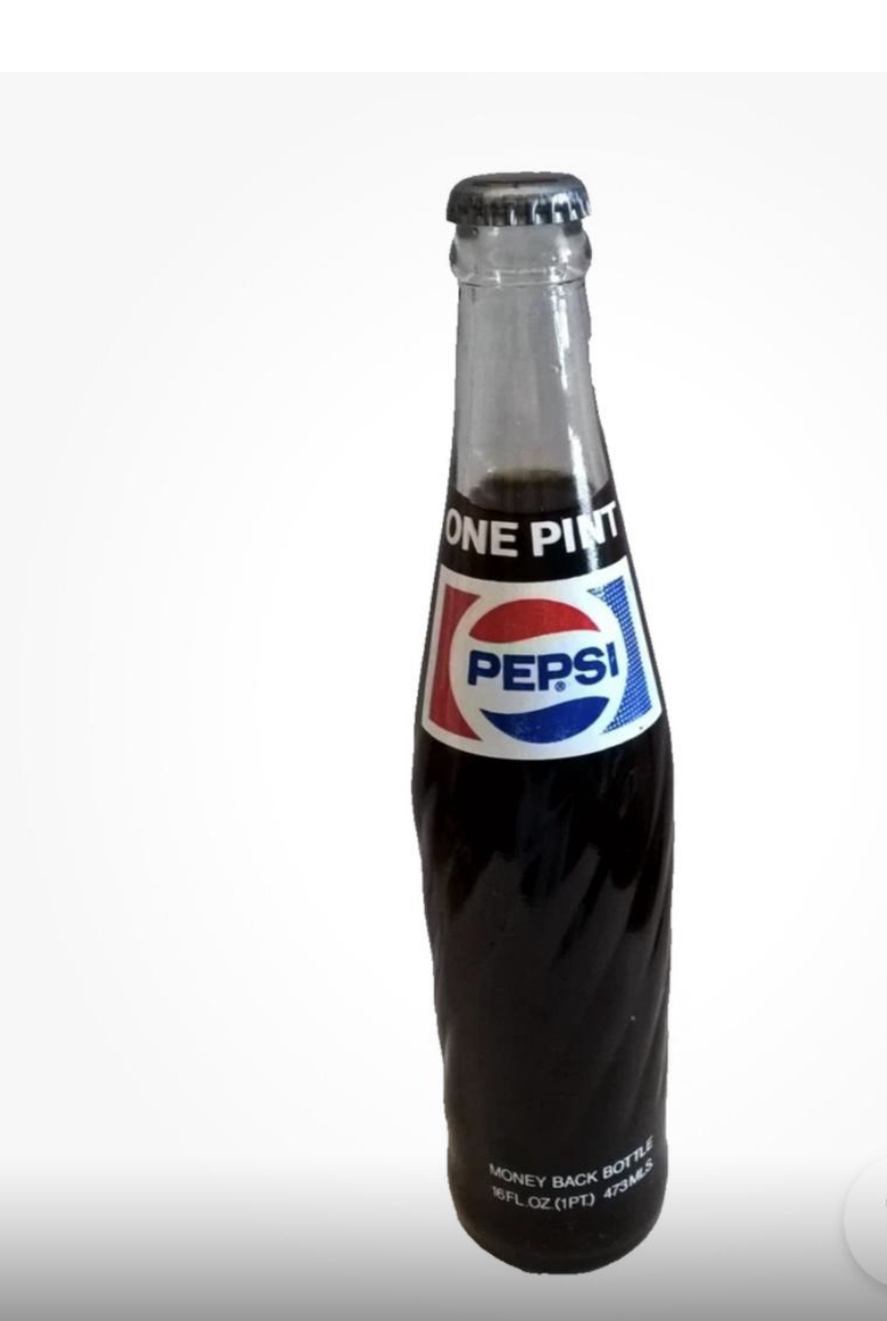 Pepsi One Pint Glass Bottle
