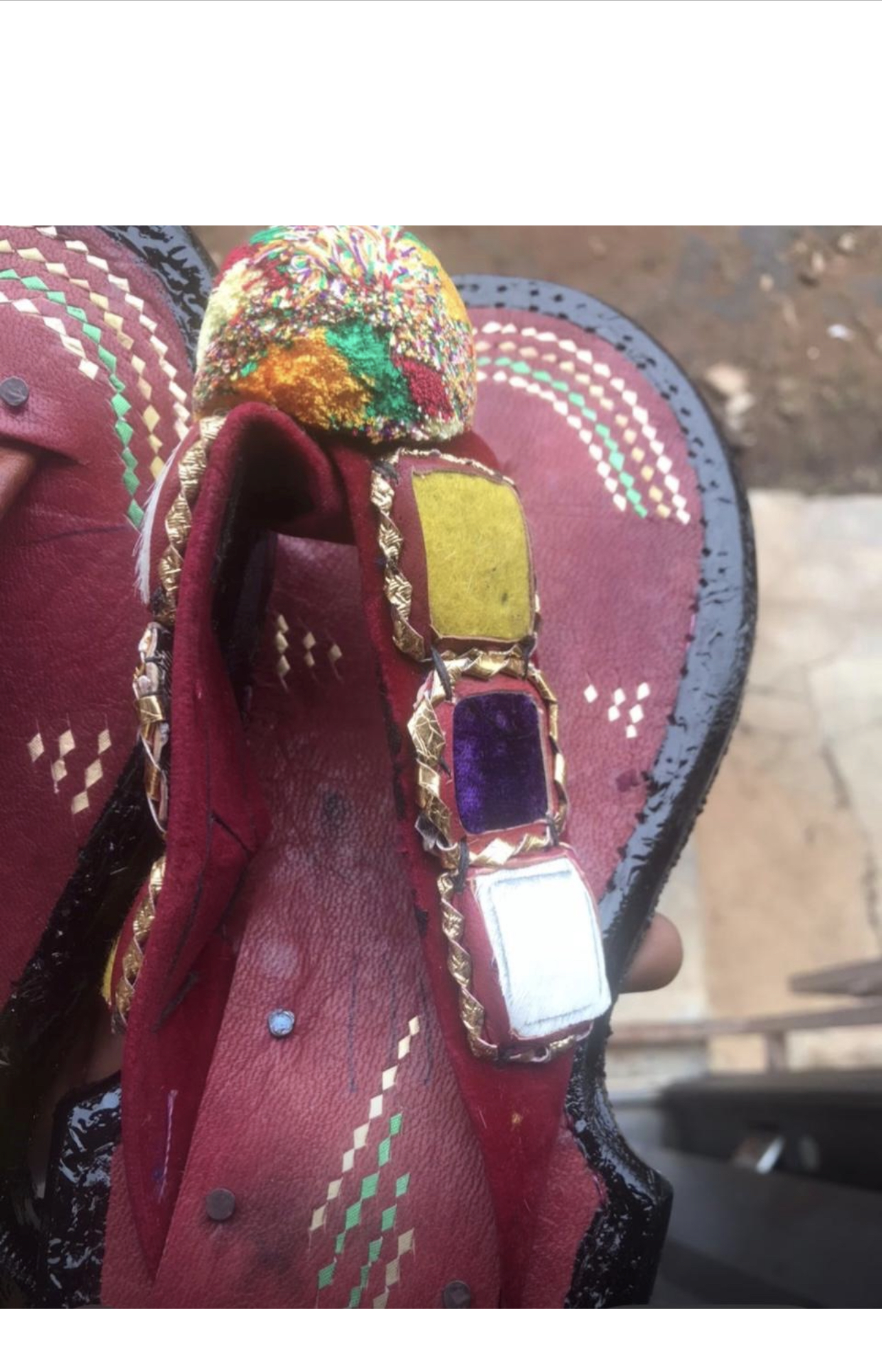 Embroidered Gemstone Sandals