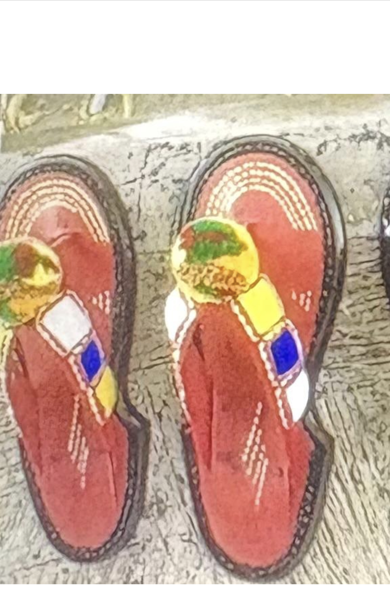 Beaded Leather Sandals